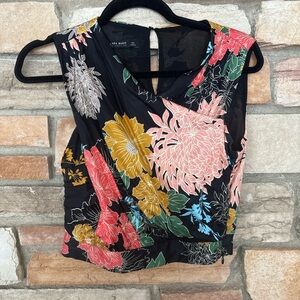 Zara Floral Sleeveless Blouse -Tank